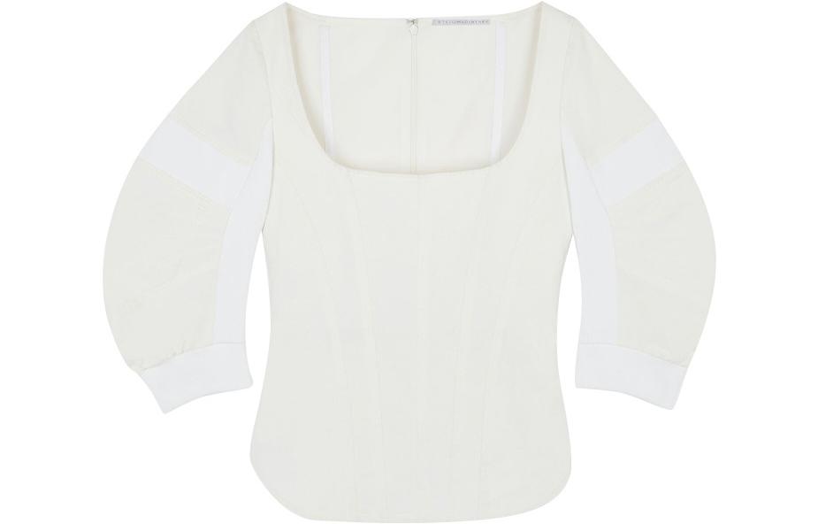 Stella Mccartney Женская футболка с пышными рукавами, коллекция SS23, белая
Stella Mccartney Женская футболка с пышными рукавами, коллекция SS23, белая