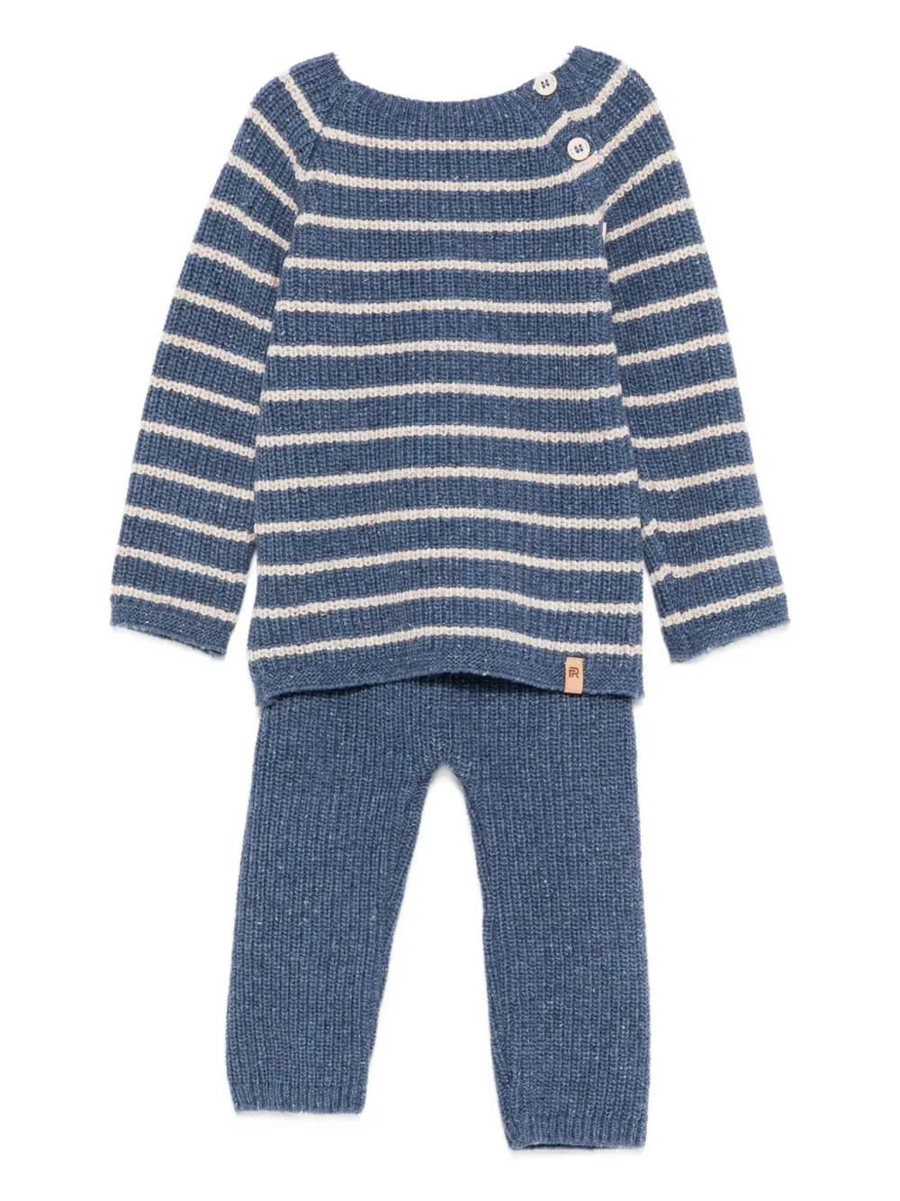 Полосатый вязаный тренировочный костюм (набор из двух предметов) Paz Rodriguez, синий
Полосатый вязаный тренировочный костюм (набор из двух предметов) Paz Rodriguez, синий