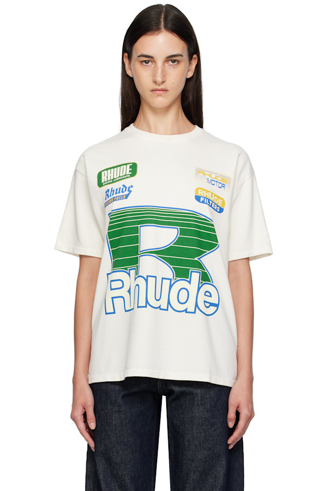 Rhude Футболка Off-White для шоссейных гонок
Rhude Футболка Off-White для шоссейных гонок