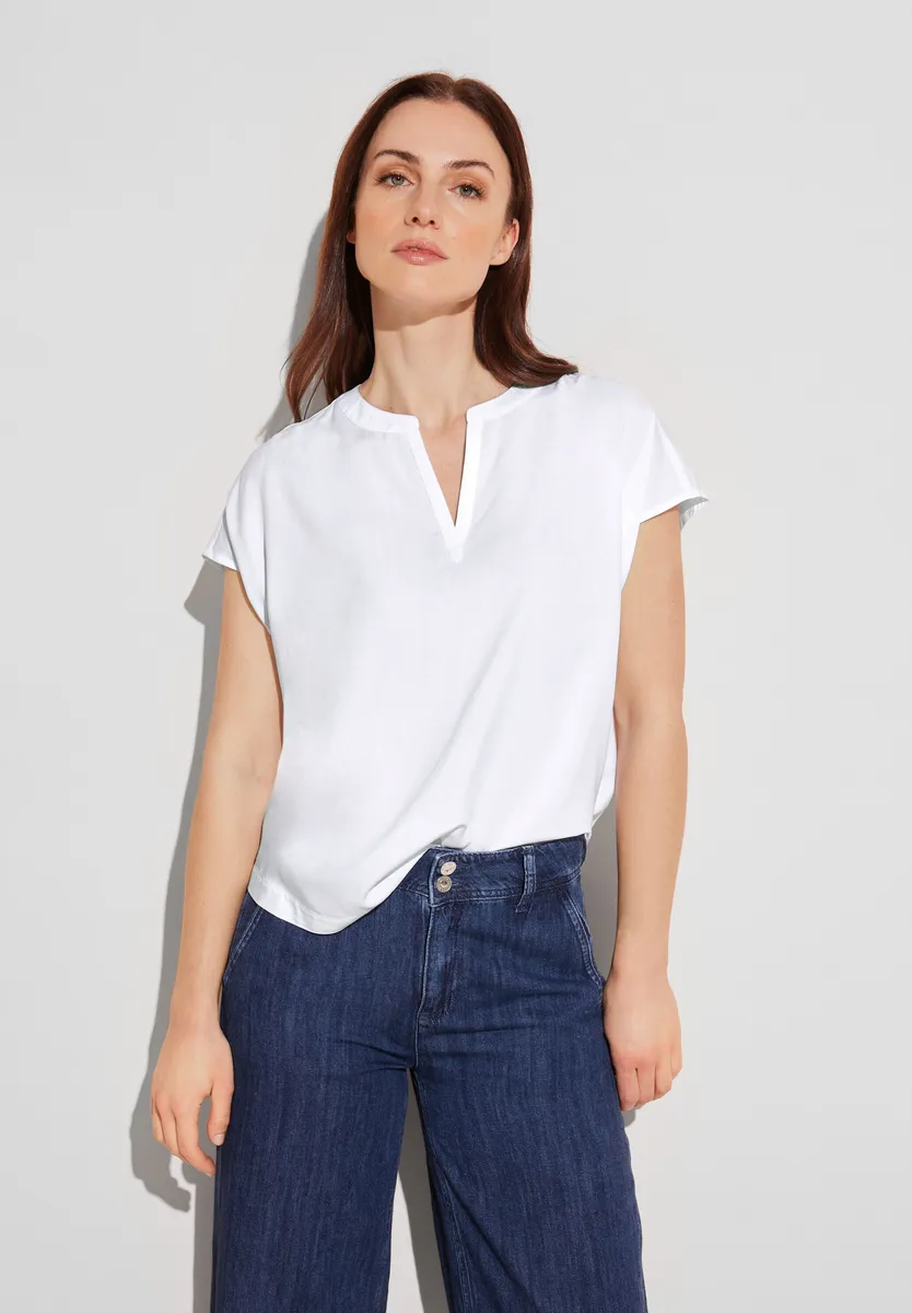STREET ONE блузка с короткими рукавами, выполненная из мягкой вискозы, белый
STREET ONE блузка с короткими рукавами, выполненная из мягкой вискозы, белый
