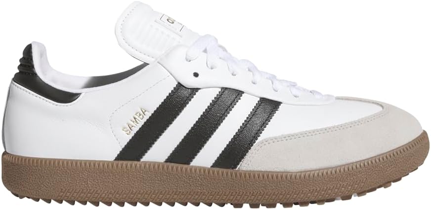 Мужские гольф-туфли adidas Samba без шипов, белый/черный
Мужские гольф-туфли adidas Samba без шипов, белый/черный
