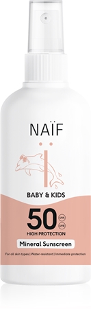 Защитный спрей для загара для детей Naif Baby & Kids Mineral Sunscreen SPF 50, 175 ml
Защитный спрей для загара для детей Naif Baby & Kids Mineral Sunscreen SPF 50, 175 ml