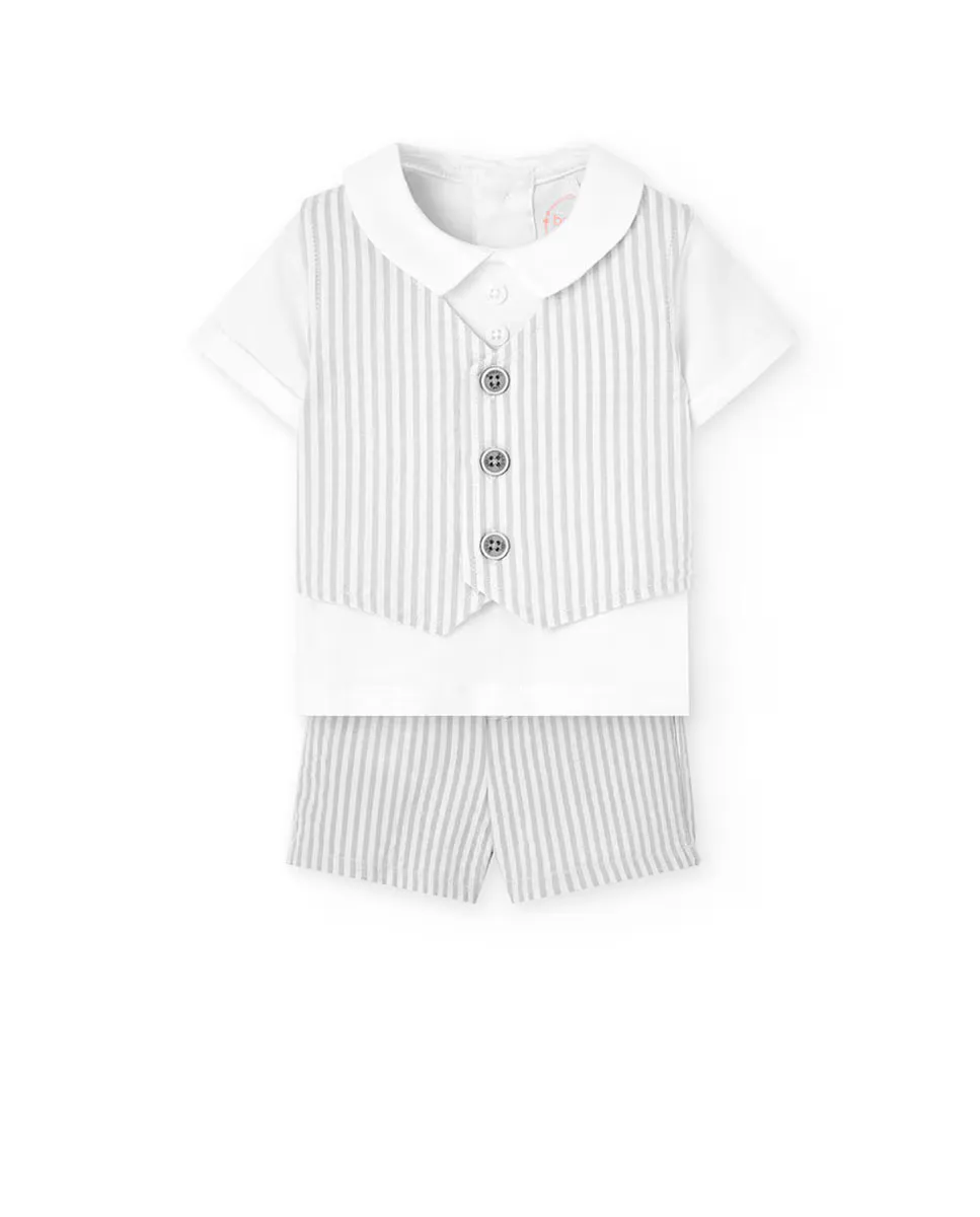 Комплект из рубашки и шорт для мальчика Boboli, светло-серый
Комплект из рубашки и шорт для мальчика Boboli, светло-серый