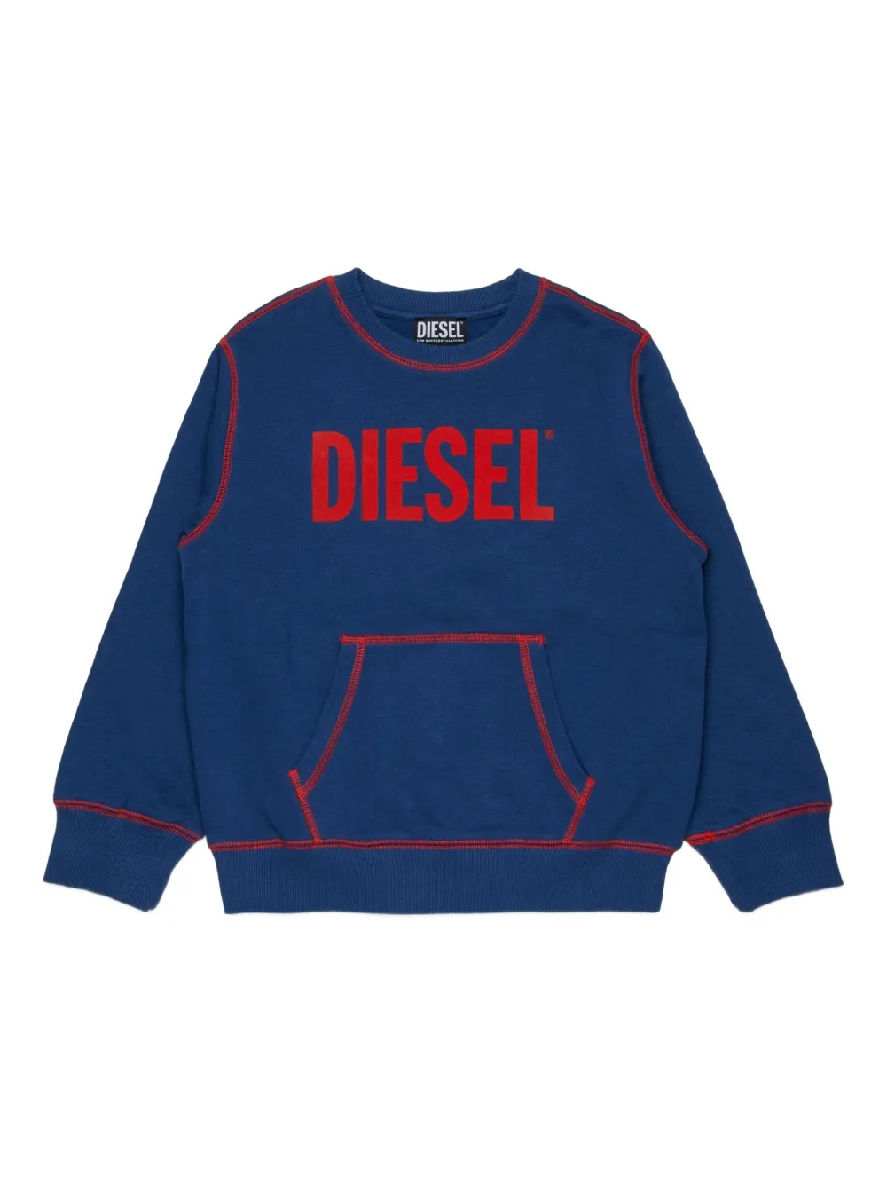 Толстовка с контрастной строчкой Diesel Kids, синий 
Толстовка с контрастной строчкой Diesel Kids, синий