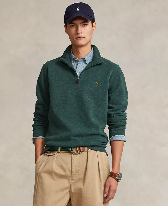 Мужская стрейчевая коттоновая толстовка с молнией на четверть Polo Ralph Lauren, зеленый
Мужская стрейчевая коттоновая толстовка с молнией на четверть Polo Ralph Lauren, зеленый