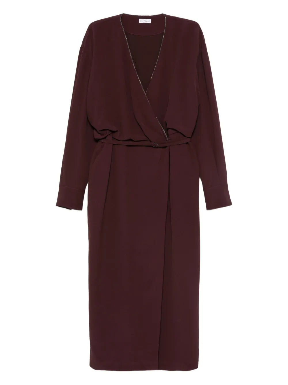 Платье-халат с декором Brunello Cucinelli, красный
Платье-халат с декором Brunello Cucinelli, красный