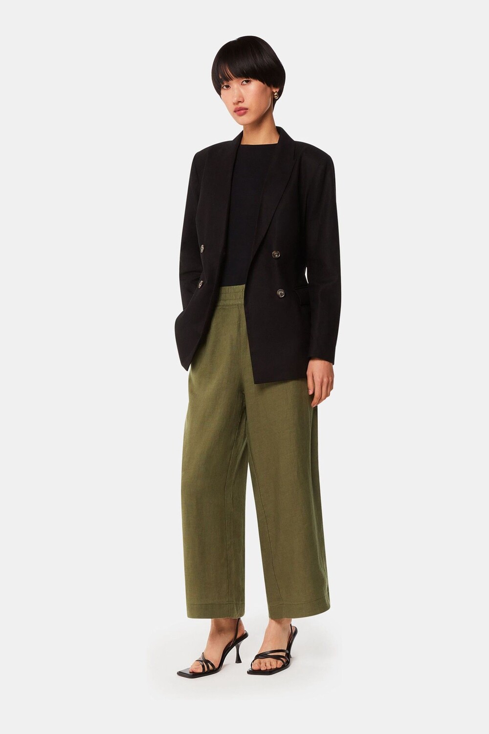 Льняные брюки с карманами Whistles, зеленый
Льняные брюки с карманами Whistles, зеленый