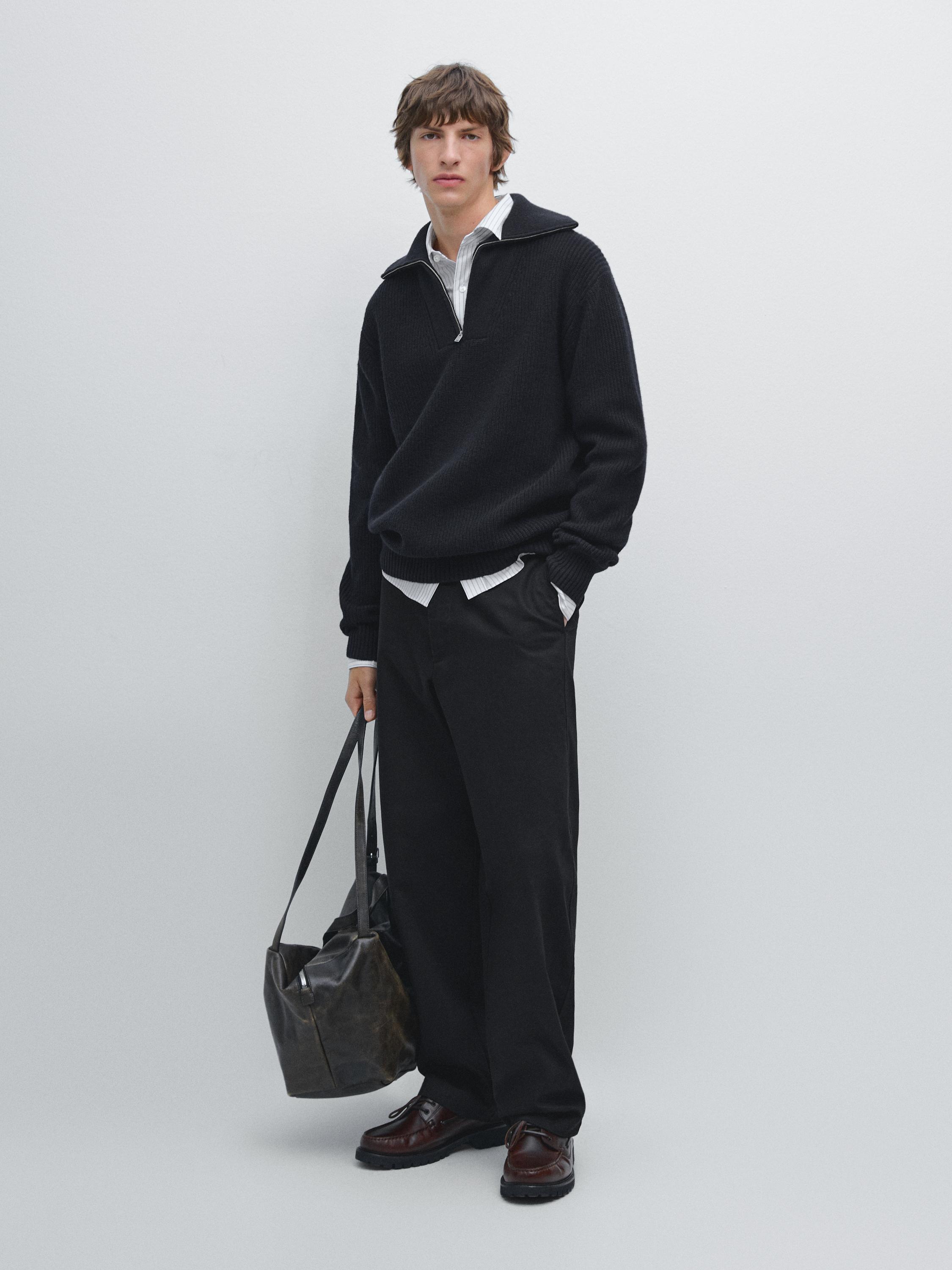 Вязаный свитер с воротником-стойкой и застежкой-молнией Massimo Dutti, темно-синий
Вязаный свитер с воротником-стойкой и застежкой-молнией Massimo Dutti, темно-синий