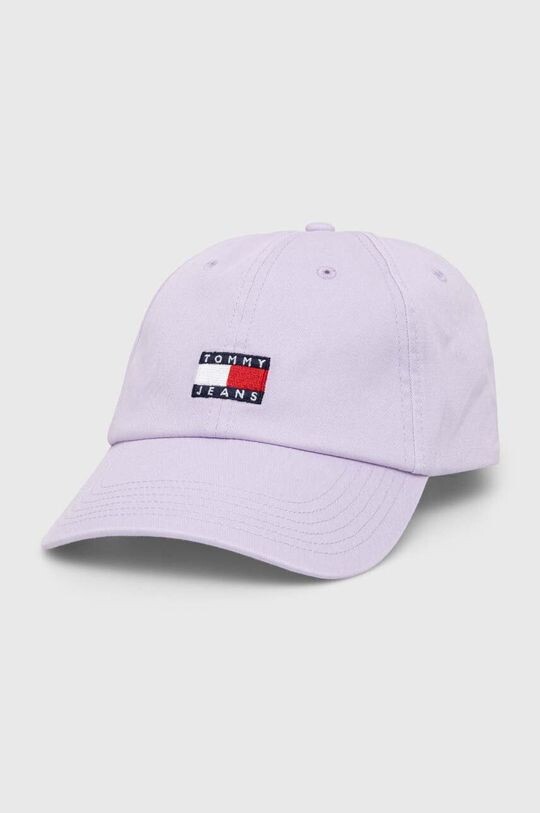 Хлопковая бейсболка Tommy Jeans, фиолетовый 
Хлопковая бейсболка Tommy Jeans, фиолетовый