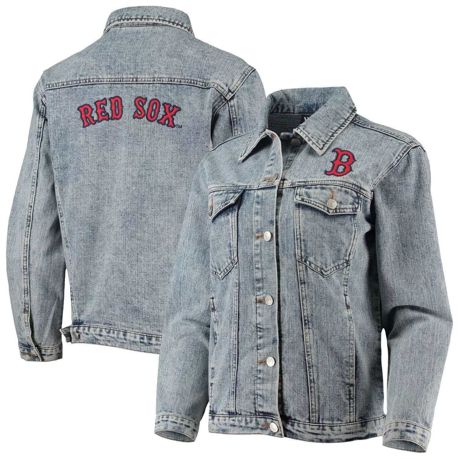 Женская джинсовая куртка на пуговицах The Wild Collective Boston Red Sox Team с нашивкой
Женская джинсовая куртка на пуговицах The Wild Collective Boston Red Sox Team с нашивкой
