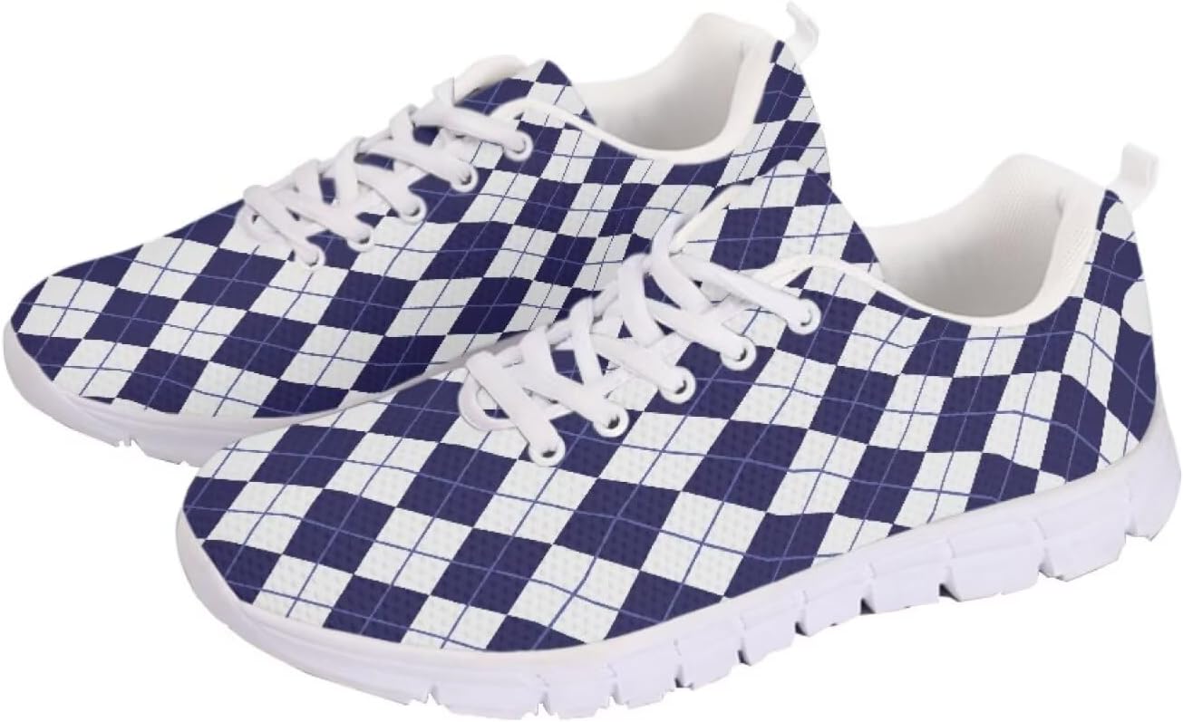 Женские клетчатые кроссовки для бега, легкие спортивные туфли с сеткой, повседневные ходовые и беговые кроссовки Getelinseng, синий
Женские клетчатые кроссовки для бега, легкие спортивные туфли с сеткой, повседневные ходовые и беговые кроссовки Getelinseng, синий