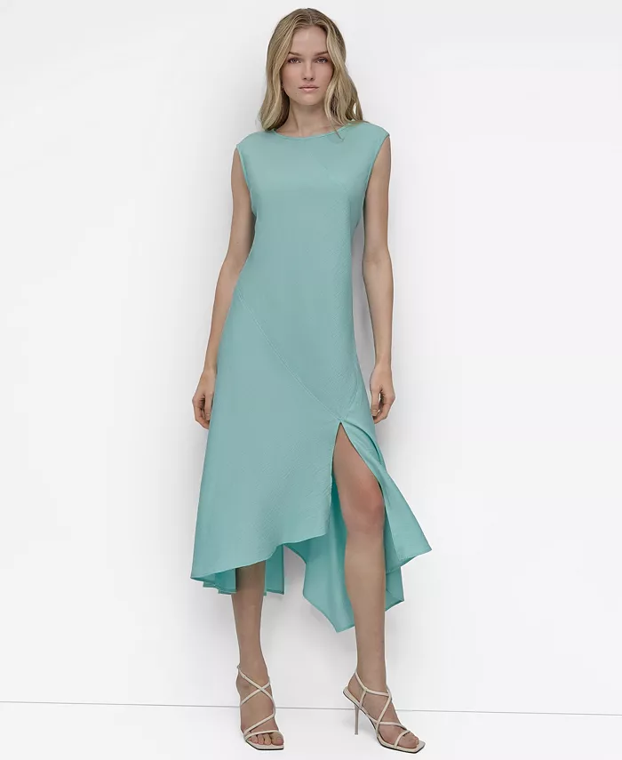 Женское платье с асимметричным подолом, без рукавов и разрезом по боку DKNY, зеленый
Женское платье с асимметричным подолом, без рукавов и разрезом по боку DKNY, зеленый