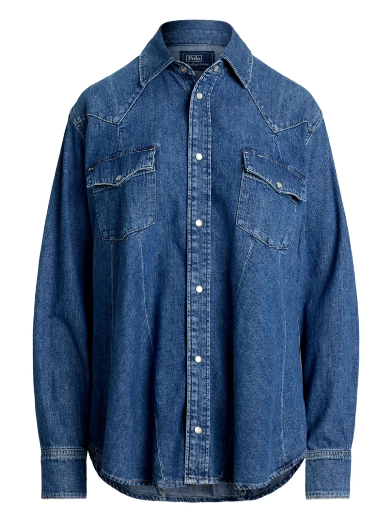 Рубашка из денима в стиле вестерн от Polo Ralph Lauren, синий
Рубашка из денима в стиле вестерн от Polo Ralph Lauren, синий