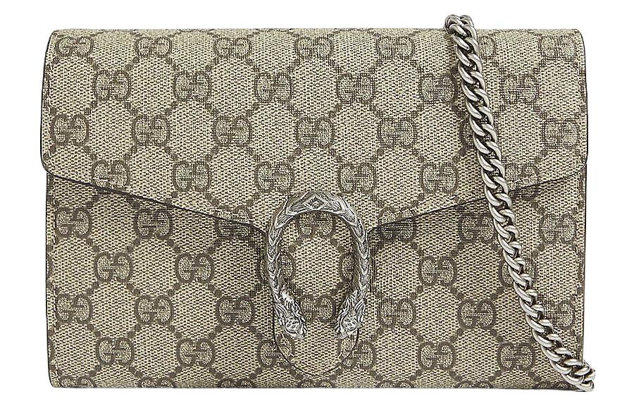 Кошелек Gucci Dionysus на цепочке GG Supreme (16 слотов для карт), мини-бежевый
Кошелек Gucci Dionysus на цепочке GG Supreme (16 слотов для карт), мини-бежевый