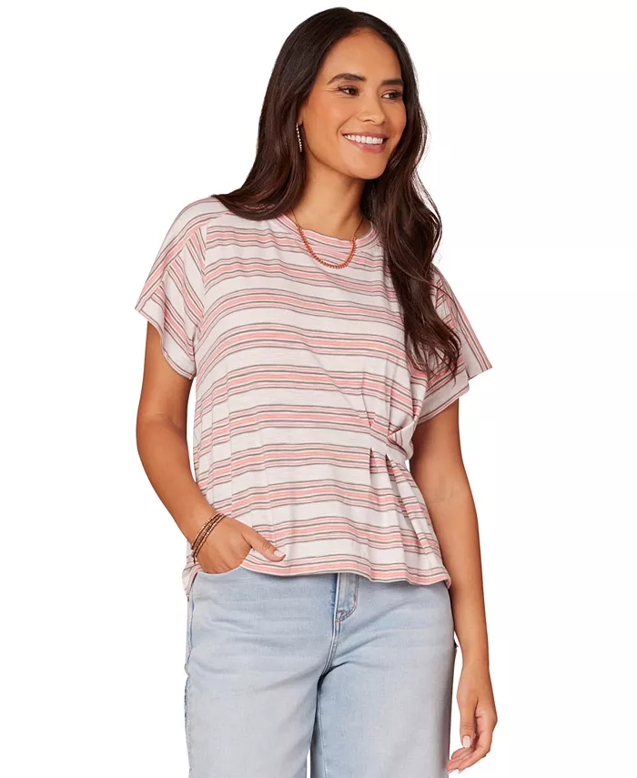 Миниатюрный топ с круглым вырезом, складками по бокам и короткими рукавами Democracy, коричневый/бежевый
Миниатюрный топ с круглым вырезом, складками по бокам и короткими рукавами Democracy, коричневый/бежевый