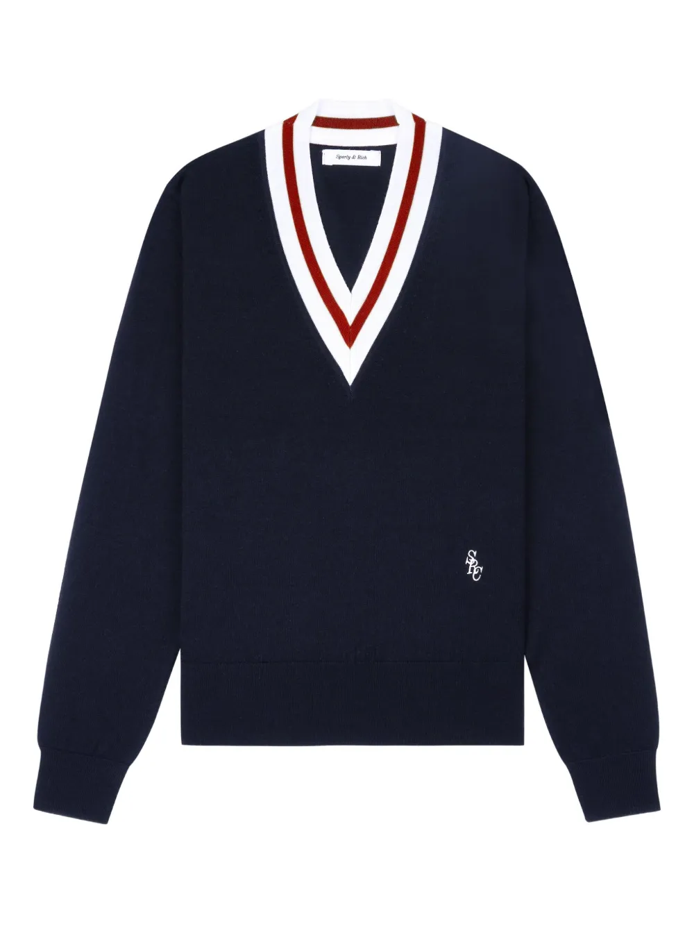 Джемпер тонкой вязки Sporty & Rich, синий
Джемпер тонкой вязки Sporty & Rich, синий