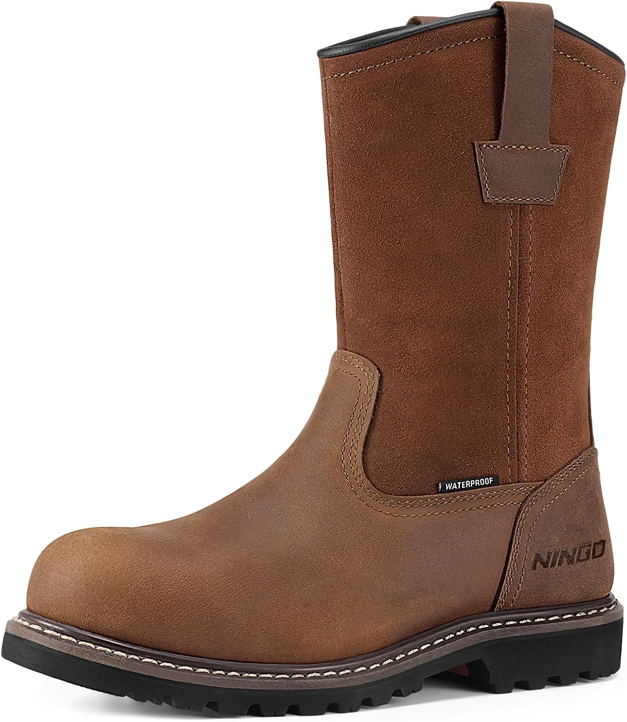 Ботинки HISEA NINGO с стальным носком для мужчин, водонепроницаемые сапоги-слипы Wellington из кожи верхнего слоя, стойкие к маслу и скольжению, мягкий носок, защитные ботинки для мужчин, для строительства и сварочных работ, коричневый/стальной
Ботинки HISEA NINGO с стальным носком для мужчин, водонепроницаемые сапоги-слипы Wellington из кожи верхнего слоя, стойкие к маслу и скольжению, мягкий носок, защитные ботинки для мужчин, для строительства и сварочных работ, коричневый/стальной