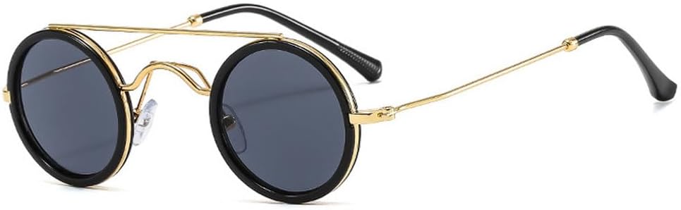 Ретро маленькие круглые металлические солнцезащитные очки, модные, с двойной перемычкой, конфетные цвета, защита от УФ-излучения UV400, мужские, в стиле панк generic, Black Golden Grey
Ретро маленькие круглые металлические солнцезащитные очки, модные, с двойной перемычкой, конфетные цвета, защита от УФ-излучения UV400, мужские, в стиле панк generic, Black Golden Grey