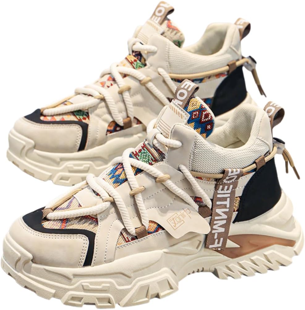 Мужские ретро кроссовки на шнуровке с толстой подошвой - удобные и нескользящие, подходят для активного отдыха в любое время года Generic, бежевый
Мужские ретро кроссовки на шнуровке с толстой подошвой - удобные и нескользящие, подходят для активного отдыха в любое время года Generic, бежевый