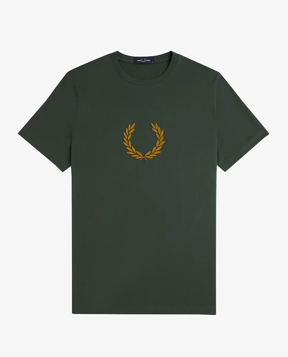 Мужская футболка с короткими рукавами и круглым вырезом Fred Perry, темно-зеленый
Мужская футболка с короткими рукавами и круглым вырезом Fred Perry, темно-зеленый