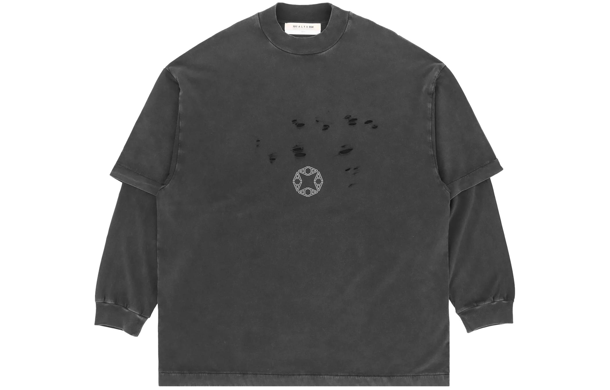 Футболка с принтом логотипа и рваными деталями 1017 ALYX 9SM, постиранная черная
Футболка с принтом логотипа и рваными деталями 1017 ALYX 9SM, постиранная черная