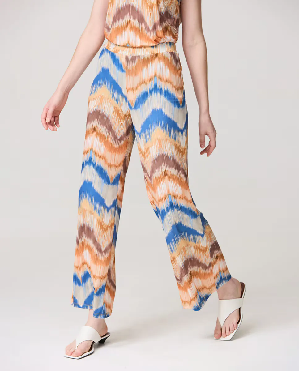 Широкие женские брюки с зигзагообразным принтом Escorpion, мультиколор
Широкие женские брюки с зигзагообразным принтом Escorpion, мультиколор