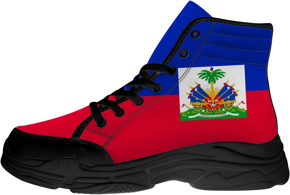 Кроссовки на высокой платформе с флагом Гаити для мужчин и женщин, спортивные туфли на шнуровке из ткани, подарки для него и для нее Generic, красный/синий
Кроссовки на высокой платформе с флагом Гаити для мужчин и женщин, спортивные туфли на шнуровке из ткани, подарки для него и для нее Generic, красный/синий