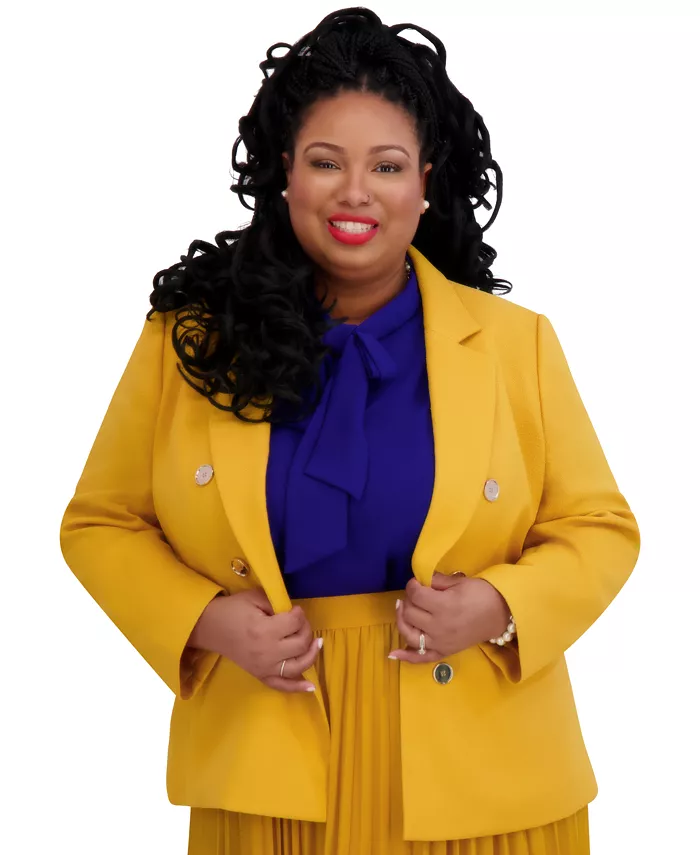 Женский двубортный блейзер из искусственной кожи, стандартные и плюс размеры Kasper, золотой
Женский двубортный блейзер из искусственной кожи, стандартные и плюс размеры Kasper, золотой