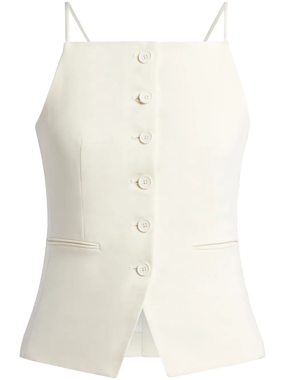 Топ Una на пуговицах STAUD, нейтральный
Топ Una на пуговицах STAUD, нейтральный