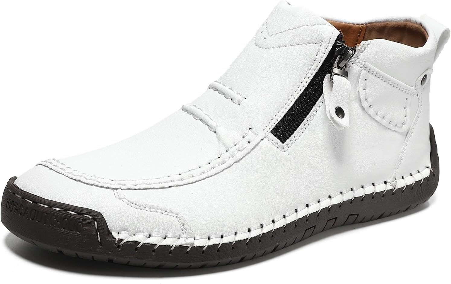 Мужские слипоны оксфорды, лоферы до щиколотки, повседневные обувь для вождения, ручная строчка, дышащие обувь для отдыха Azttoztto, белый
Мужские слипоны оксфорды, лоферы до щиколотки, повседневные обувь для вождения, ручная строчка, дышащие обувь для отдыха Azttoztto, белый