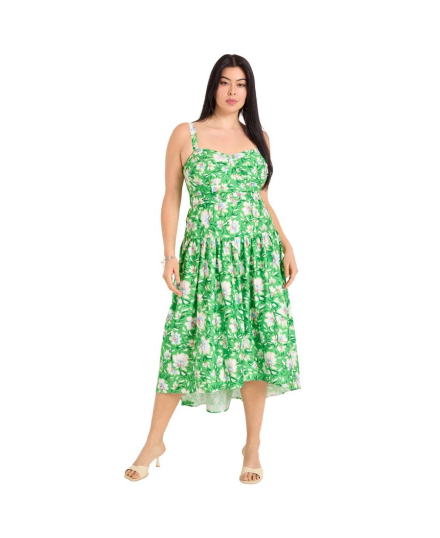 Женское платье миди June + Vie с асимметричным подолом June & Vie, Flowers green
Женское платье миди June + Vie с асимметричным подолом June & Vie, Flowers green