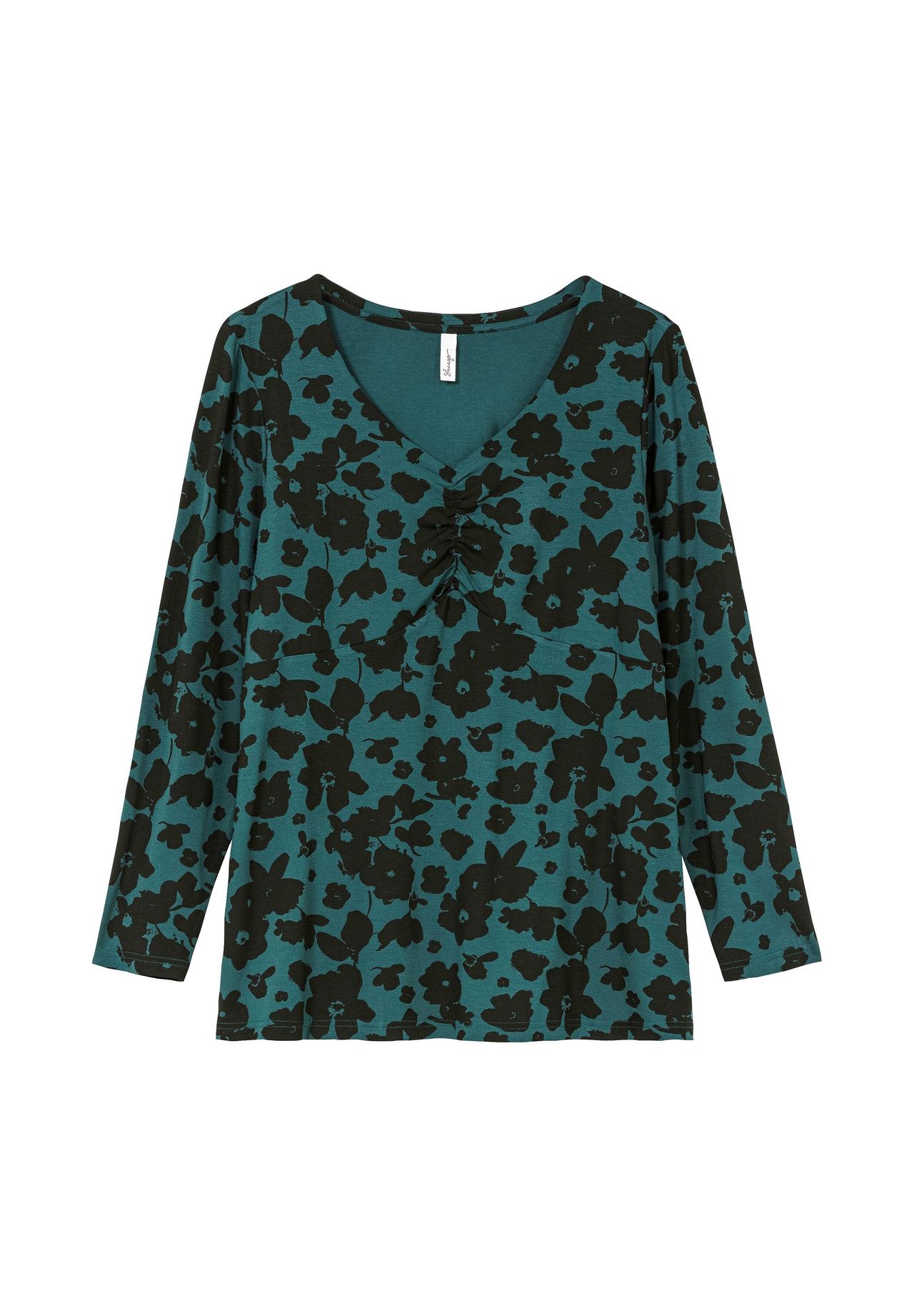 Рубашка с длинными рукавами, цветочным принтом и V-образным вырезом Sheego, цвет Tiefgr_n Gemustert
Рубашка с длинными рукавами, цветочным принтом и V-образным вырезом Sheego, цвет Tiefgr_n Gemustert