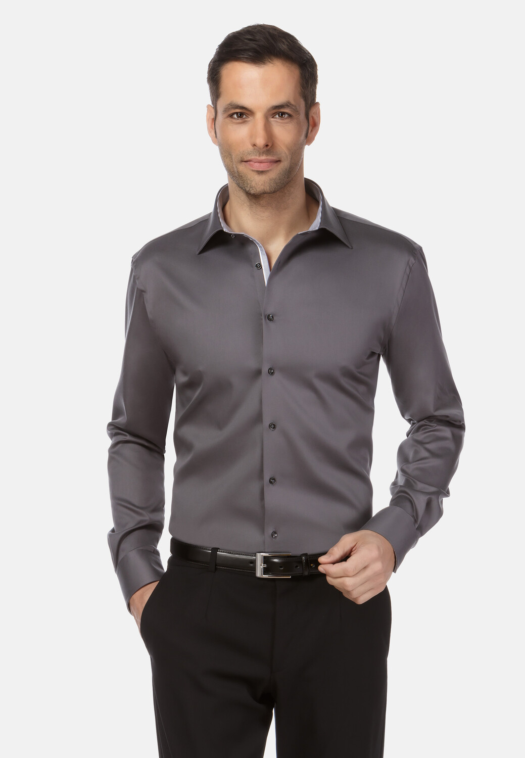 Рубашка Vincenzo Boretti gerader Schnitt, темно серый
Рубашка Vincenzo Boretti gerader Schnitt, темно серый