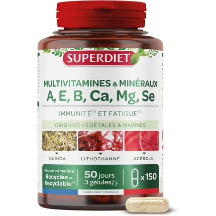 Мультивитамины и минералы для иммунитета и борьбы с усталостью Superdiet
Мультивитамины и минералы для иммунитета и борьбы с усталостью Superdiet