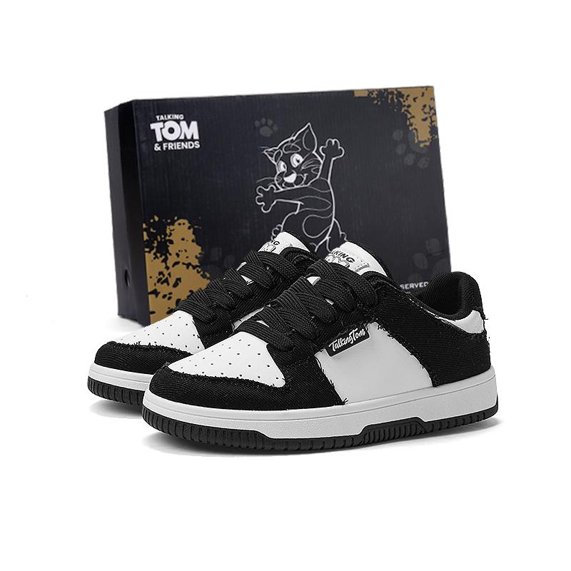 TALKING TOM Антискользящие износостойкие легкие дышащие низкие кеды для скейтбординга унисекс черно-белые (текстильный верх), цвет Black White (Fabric Surface) 
TALKING TOM Антискользящие износостойкие легкие дышащие низкие кеды для скейтбординга унисекс черно-белые (текстильный верх), цвет Black White (Fabric Surface)
