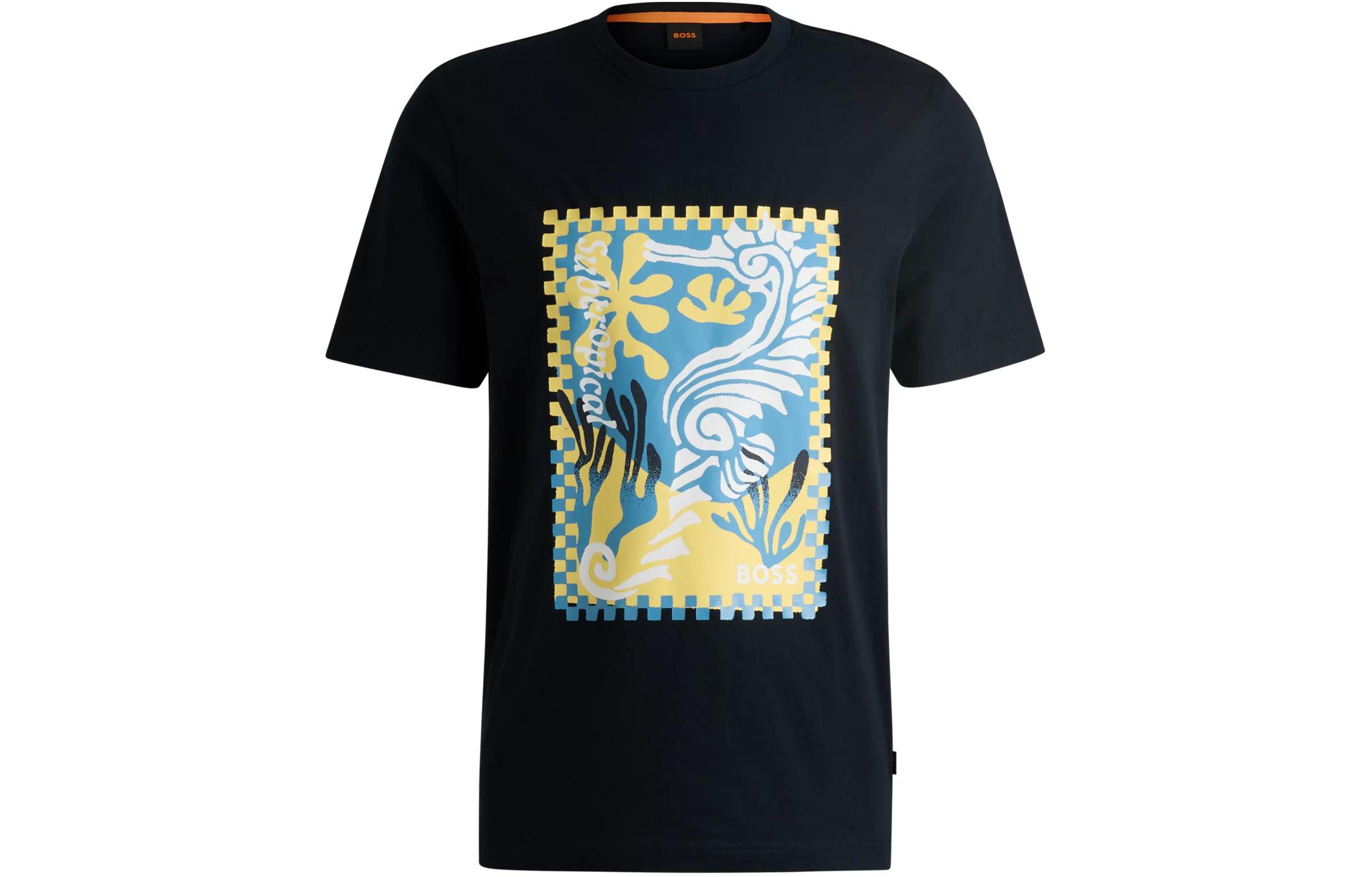 Футболка из хлопка с принтом HUGO BOSS, темно-синий
Футболка из хлопка с принтом HUGO BOSS, темно-синий