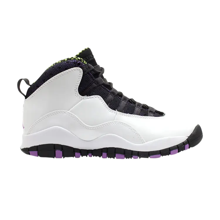 Кроссовки Air Jordan 10 Retro GG 'Violet Pop', белый
Кроссовки Air Jordan 10 Retro GG 'Violet Pop', белый