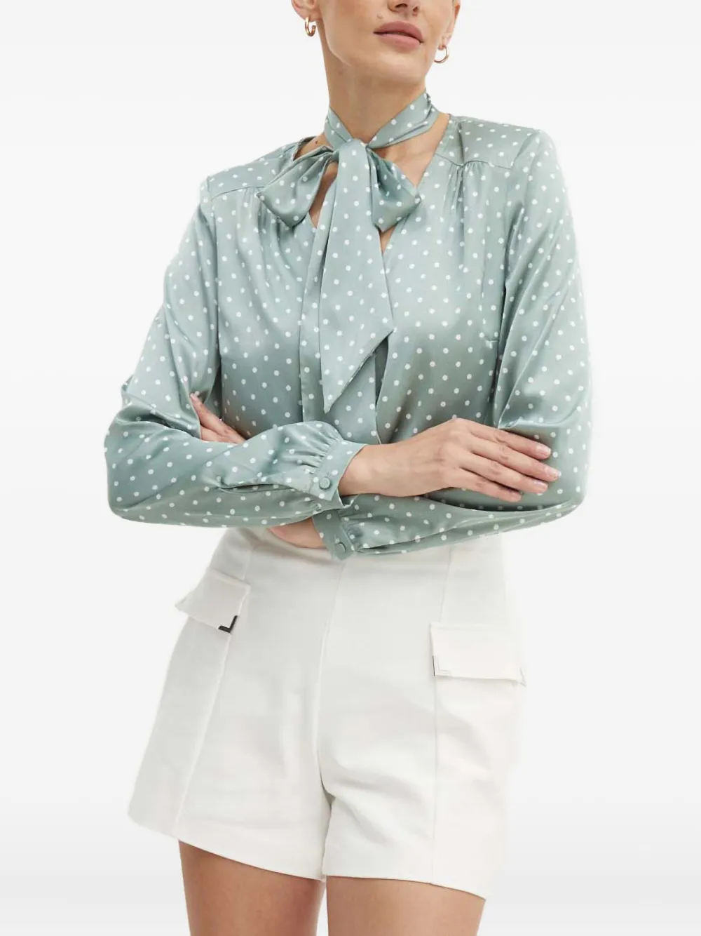 Боди Alexandra в горох с завязками Guess Usa, зеленый
Боди Alexandra в горох с завязками Guess Usa, зеленый