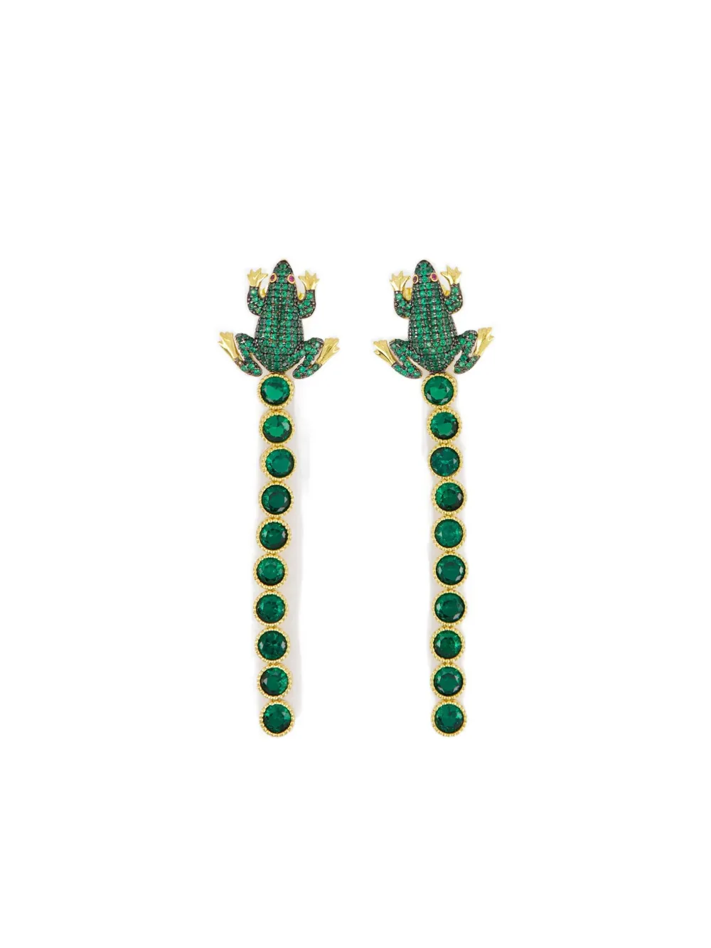 Серьги Frog Tennis с зеленым камнем Begüm Khan, золотой
Серьги Frog Tennis с зеленым камнем Begüm Khan, золотой