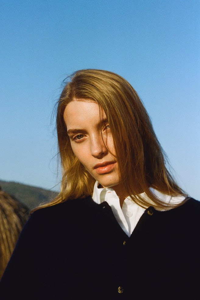 Кардиган свободного кроя H&M, синий 
Кардиган свободного кроя H&M, синий