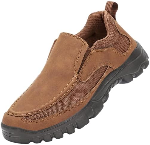 Мужские кожаные лоферы без шнурков - легкие дышащие повседневные прогулочные туфли для ежедневного ношения и поездок на работу Hhhchpm, коричневый
Мужские кожаные лоферы без шнурков - легкие дышащие повседневные прогулочные туфли для ежедневного ношения и поездок на работу Hhhchpm, коричневый