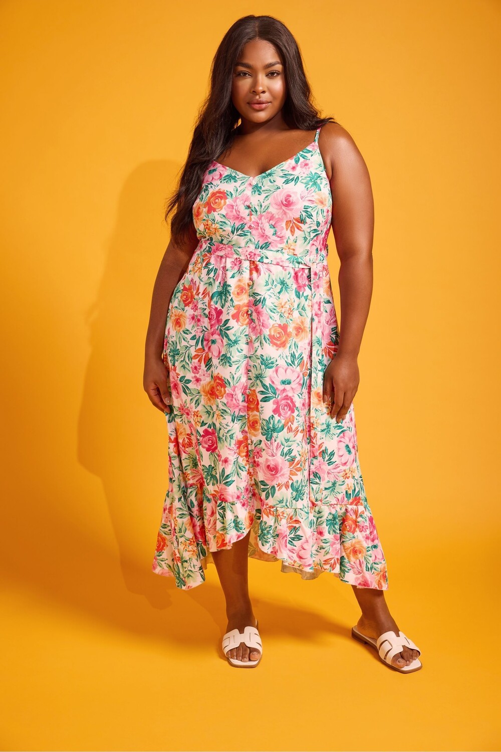 Платье с оборками и цветочным принтом Yours, белый
Платье с оборками и цветочным принтом Yours, белый