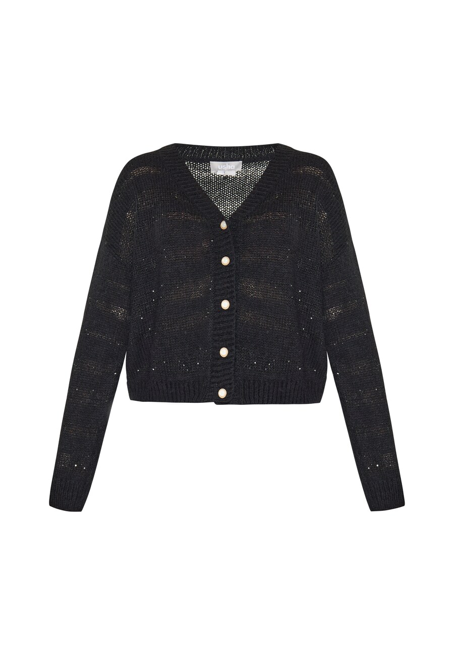 Вязаный кардиган Usha, черный
Вязаный кардиган Usha, черный