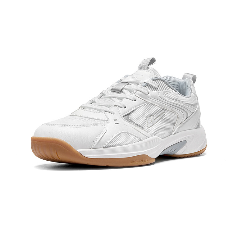 Бадминтонные туфли мужские с низким верхом белый серебряный Warrior 
Бадминтонные туфли мужские с низким верхом белый серебряный Warrior