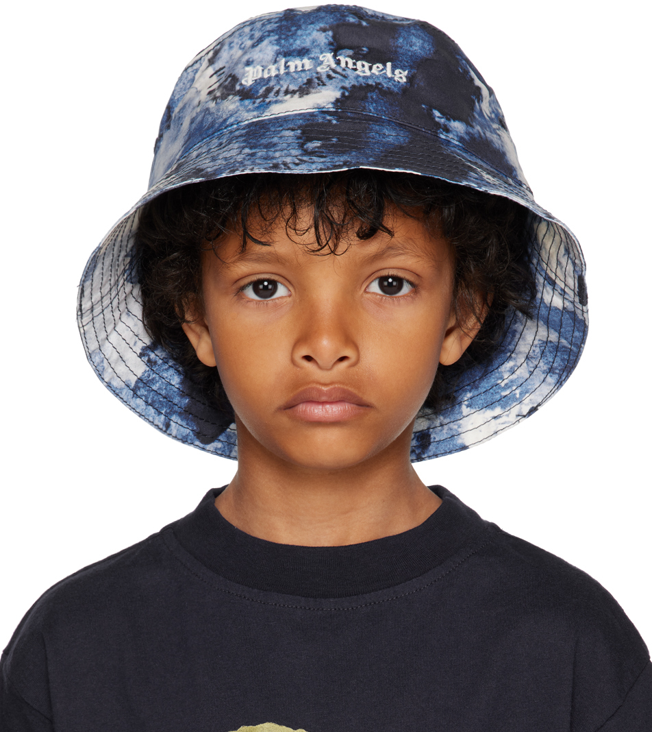 Детская темно-синяя шляпа-панама цвета отбеливателя Palm Angels
Детская темно-синяя шляпа-панама цвета отбеливателя Palm Angels