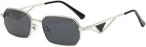 Модные солнцезащитные очки для женщин в винтажном стиле с металлической оправой, многоугольные солнцезащитные очки, серебристо-серые, однотонные MTZJH, One Color
Модные солнцезащитные очки для женщин в винтажном стиле с металлической оправой, многоугольные солнцезащитные очки, серебристо-серые, однотонные MTZJH, One Color