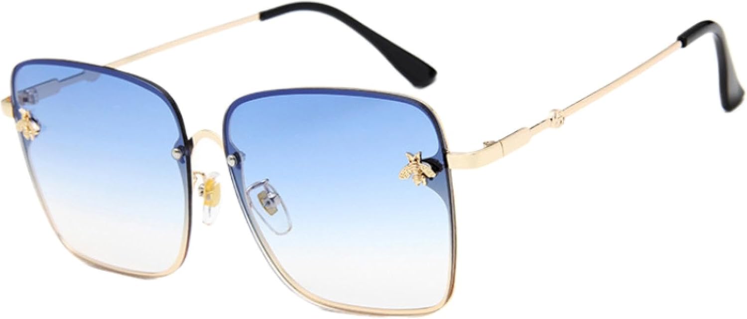 Солнцезащитные очки с защитой от УФ-излучения UV400 | Большие без оправы с градиентным переходом | Для женщин и мужчин, для занятий спортом на открытом воздухе и вождения DSVIGF, Gold Clear Blue
Солнцезащитные очки с защитой от УФ-излучения UV400 | Большие без оправы с градиентным переходом | Для женщин и мужчин, для занятий спортом на открытом воздухе и вождения DSVIGF, Gold Clear Blue