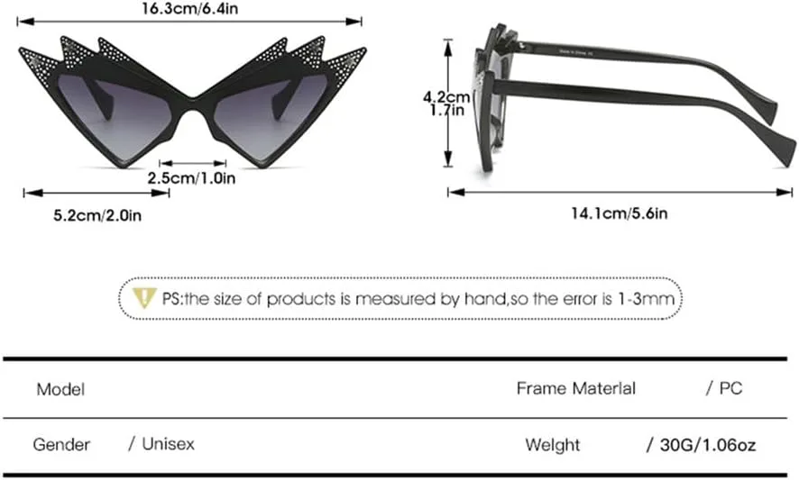 Женские солнцезащитные очки «кошачий глаз» с градиентной оправой в виде бриллиантов, декоративные очки для вечеринок, защита от ультрафиолета UV400 HDUBFY, 3
Женские солнцезащитные очки «кошачий глаз» с градиентной оправой в виде бриллиантов, декоративные очки для вечеринок, защита от ультрафиолета UV400 HDUBFY, 3