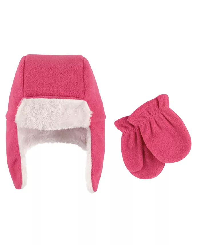 Комплект из флисовой шапки-ушанки и варежек Hudson для девочек Hudson Baby, розовый
Комплект из флисовой шапки-ушанки и варежек Hudson для девочек Hudson Baby, розовый