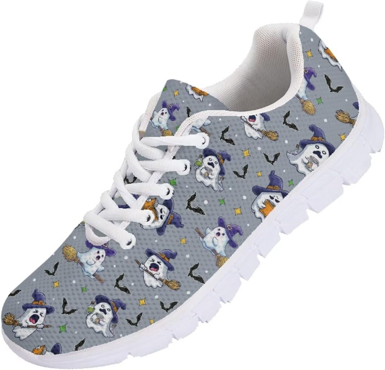 Кроссовки Forchrinse для женщин и мужчин, повседневные с шнуровкой, нескользящие, для бега, спорта и тренажерного зала, Halloween Ghosts Printed
Кроссовки Forchrinse для женщин и мужчин, повседневные с шнуровкой, нескользящие, для бега, спорта и тренажерного зала, Halloween Ghosts Printed